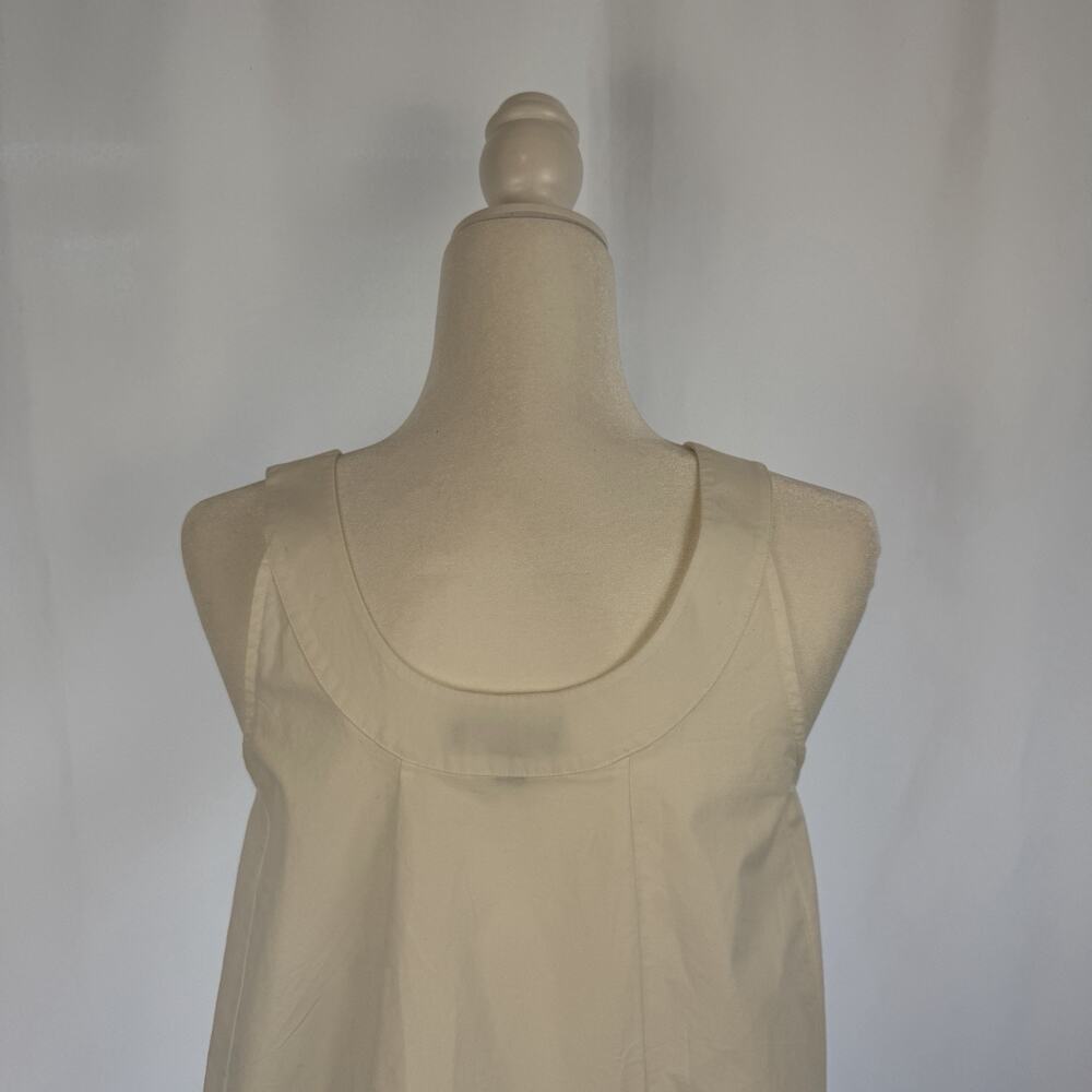 J. CREW Women's Scoopneck Shift Dress Cotton Poplin Dress White Size XS Vacation - Picture 7 of 12
